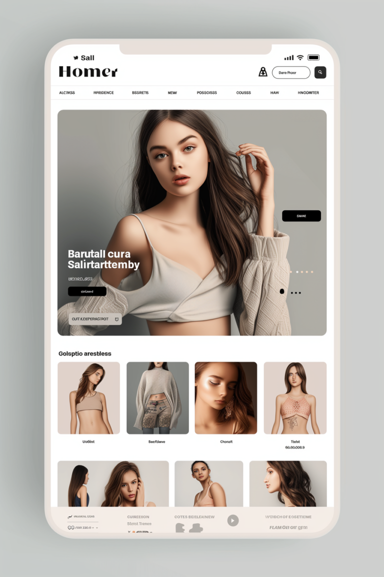 Ecommerce Fashion Website Mockup