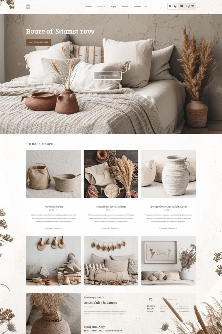 Handmade-Crafts Website Mockup