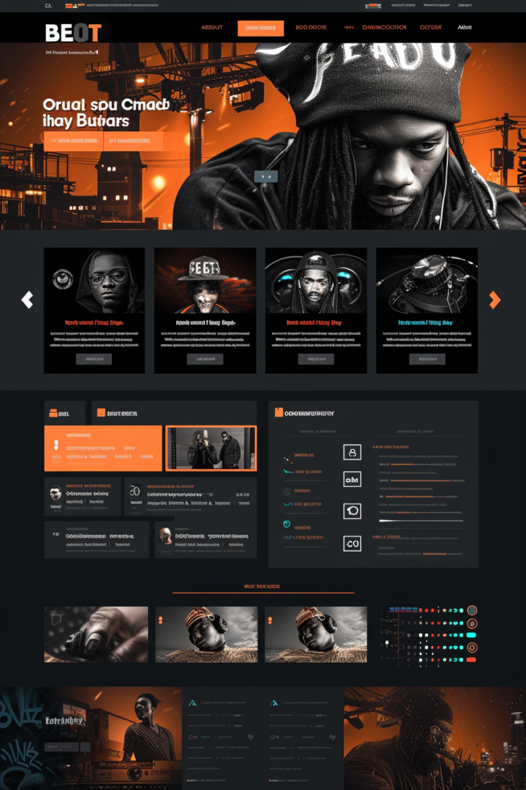 Hiphop Producer Website Mockup