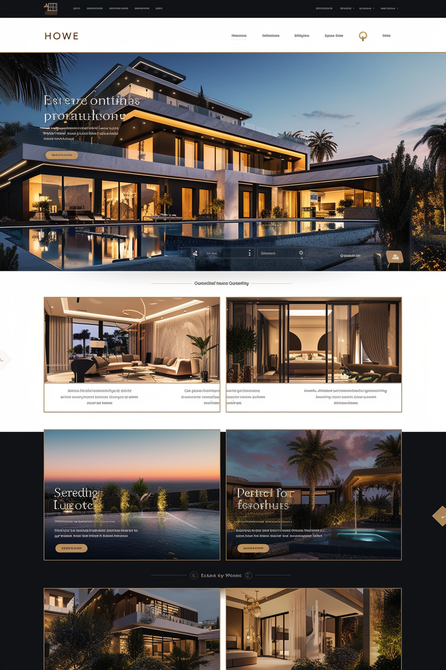 Luxury Real Estate Website Mockup