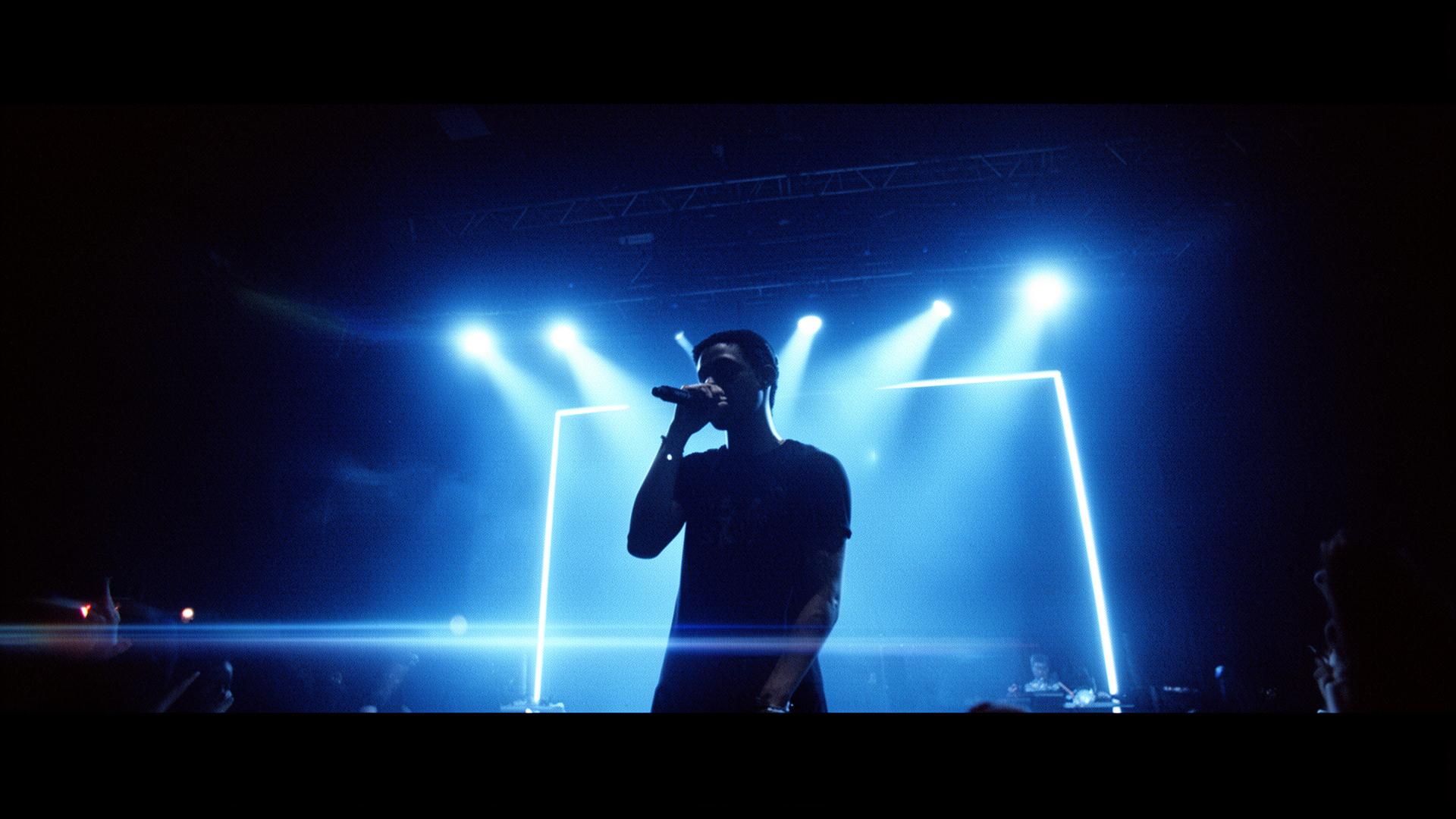 Cinematic music video still