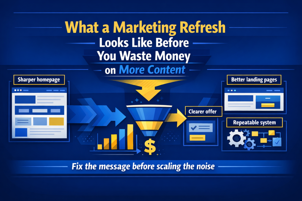 What a Marketing Refresh Looks Like Before You Waste Money on More Content